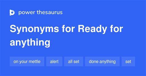 always be ready synonyms